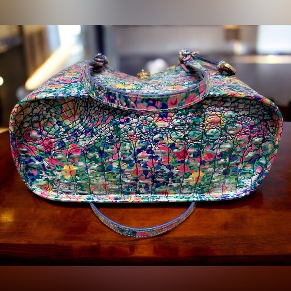 New Brahmin Leather 3-Pc Set, FIORA Shoulder Bag & 2 Wallets, Spring Ditsy - Picture 6 of 14